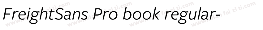 FreightSans Pro book regular字体转换
